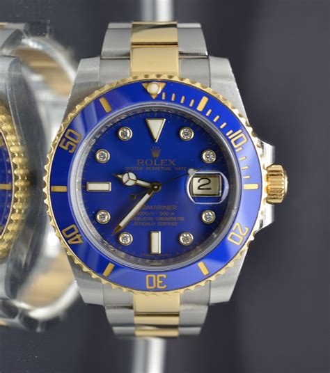 rolex submariner blue gold diamond